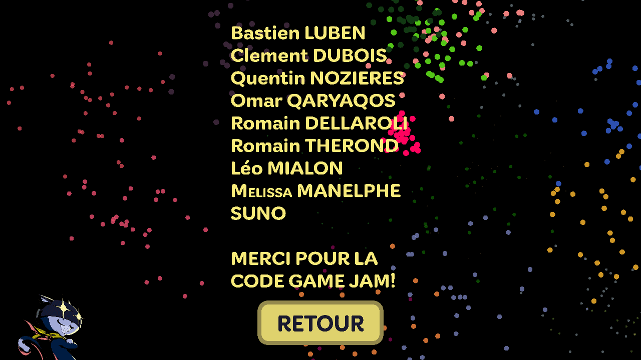Écran des crédits Écran des crédits